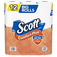 12-Count Scott ComfortPlus Toilet Paper Big Roll