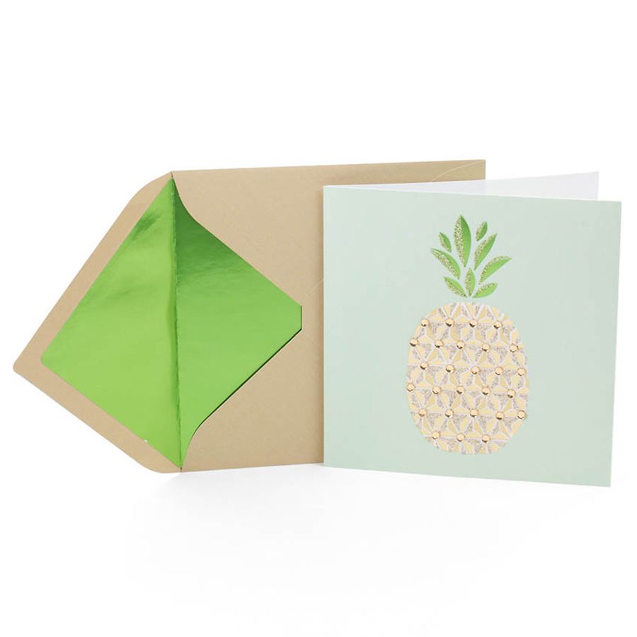 Hallmark Signature Blank Card (Pineapple)