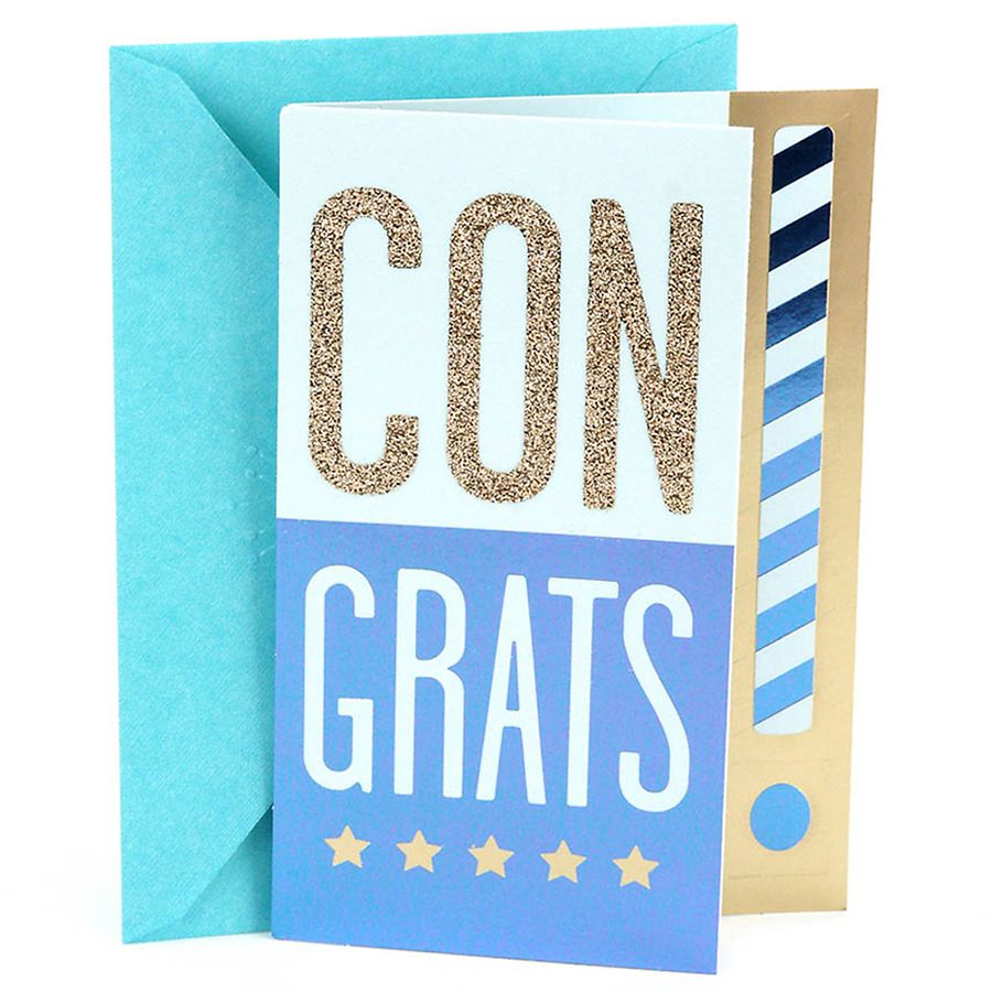 Hallmark Congratulations Card or Graduation Card (Congrats!, Blank Inside)