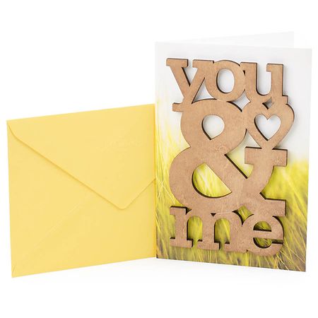 Hallmark Anniversary Card by Signature ~ When my Heart Found YOU Wood Sign Decor 