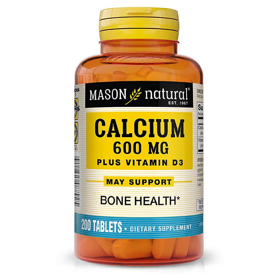Mason Natural Calcium 600 Mg Plus Vitamin D3 Tablets Walgreens