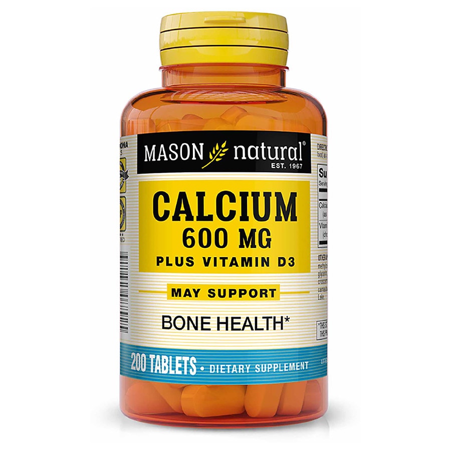  Mason Natural Calcium 600 mg Plus Vitamin D3 Tablets 