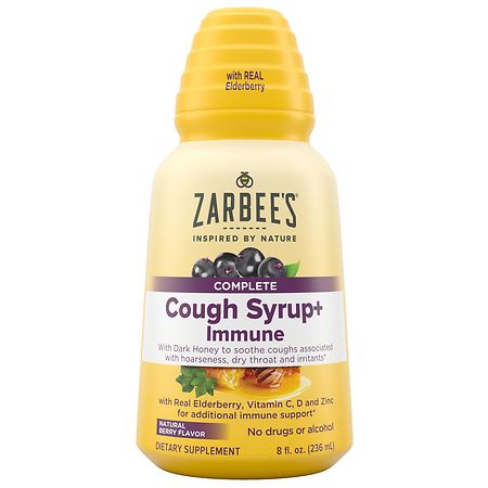 Zarbee S Naturals Adult Cough Immunity Elderberry Syrup Daytime