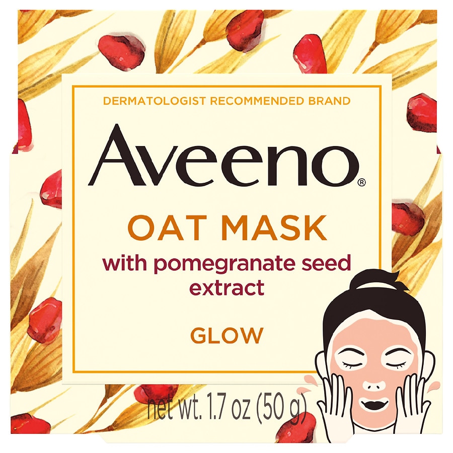  Aveeno Oat Face Mask With Pomegranate Seed For Glowing Skin 