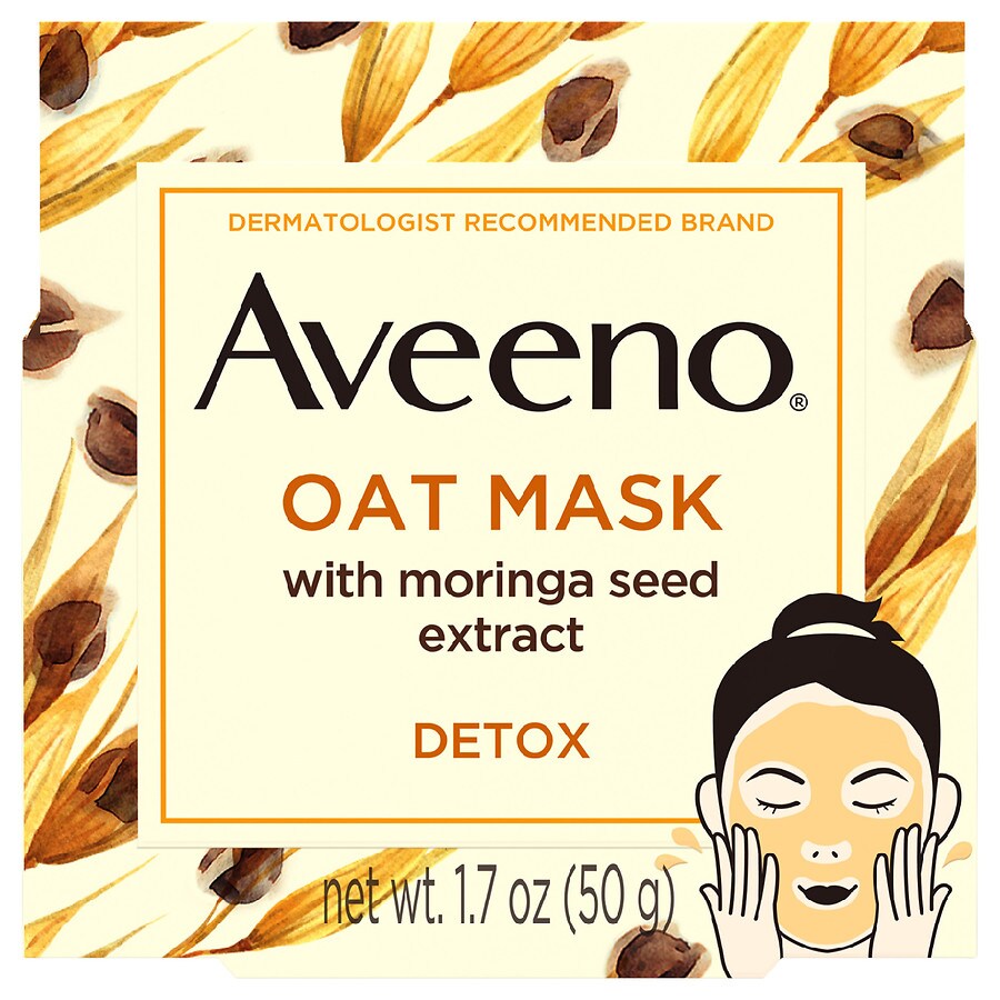  Aveeno Detoxifying Oat Face Mask, Moringa Seed And Vitamin E 