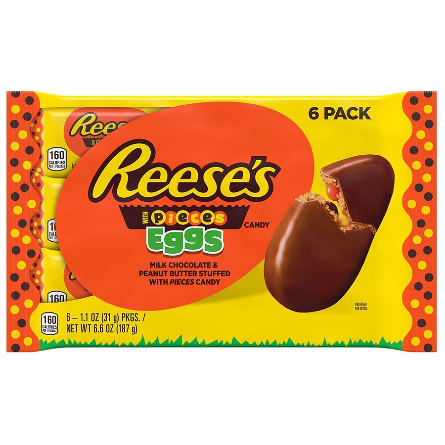 Reese's Eggs Candy, Easter, Packs Milk Chocolate Peanut Butter