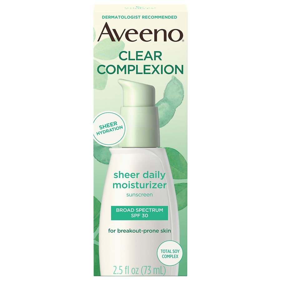  Aveeno Clear Complexion Moisturizer With SPF 30 Sunscreen 