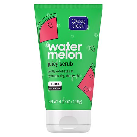 Clean & Clear Exfoliating Watermelon Scrub & Facial Cleanser - 4.2 oz