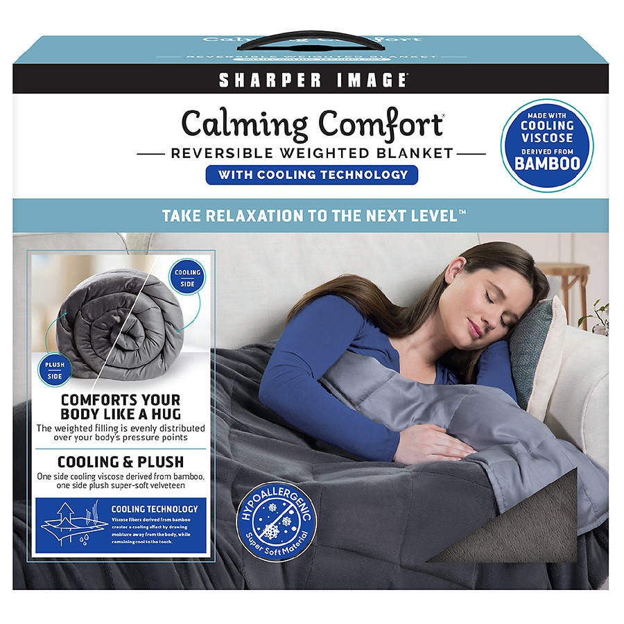  Sharper Image Calming Comfort Weighted Blanket 15 Pounds 