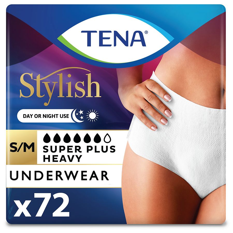 Tena Incontinence Underwear for Women, Super Plus Small/Medium