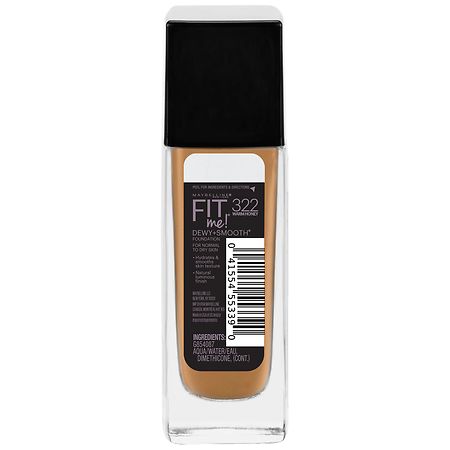 Maybelline Fit Me Dewy Smooth Liquid Foundation Makeup With Spf 18 Warm Honey Walgreens