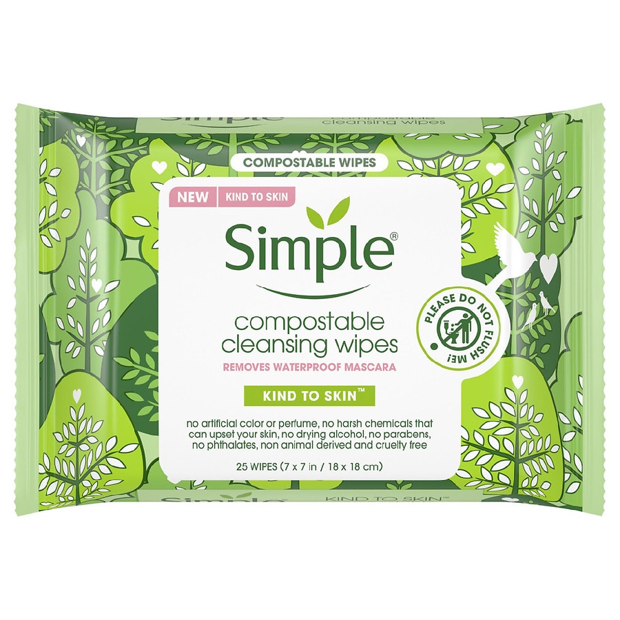  Simple Kind to Skin Fragrance-Free Compostable Wipes 