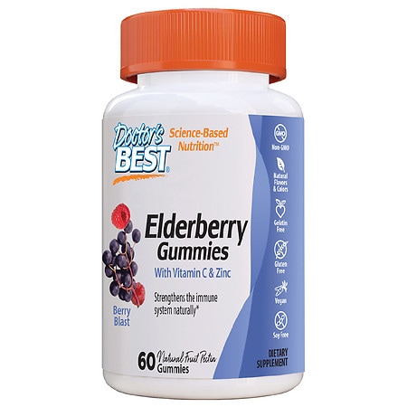 Doctors Best Elderberry Gummies With Vitamin C Zinc Berry