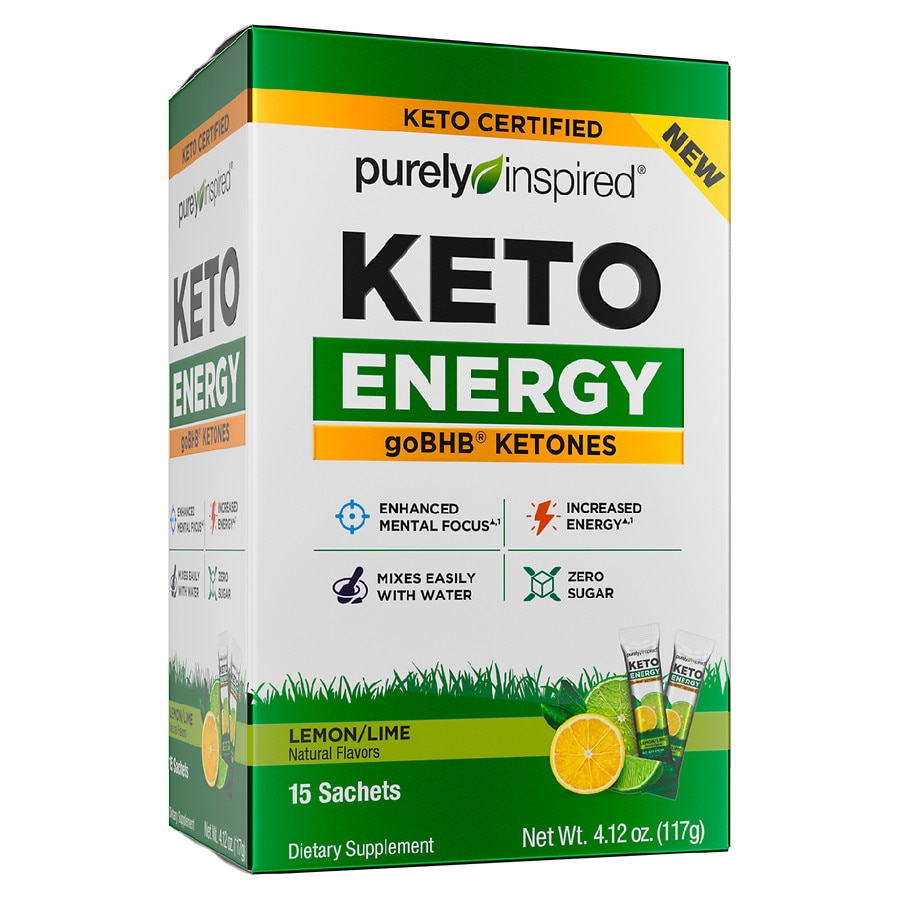 Purely Inspired Keto Energy Supplement, Ketones Lemon Lime