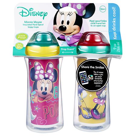 Color and The First Years 2 Pack 9 Ounce Insulated Sippy Cup Mickey Mouse 