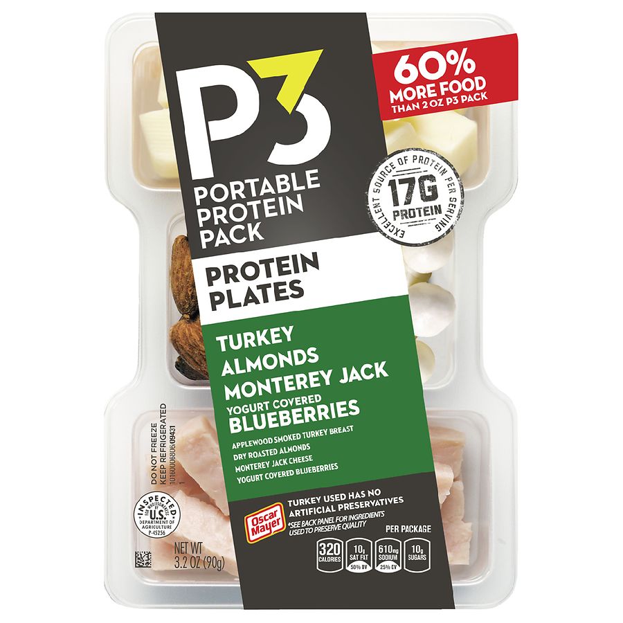 Oscar Mayer P3 Turkey, Almonds, Monterey Jack & Blueberries Portable Protein Pack