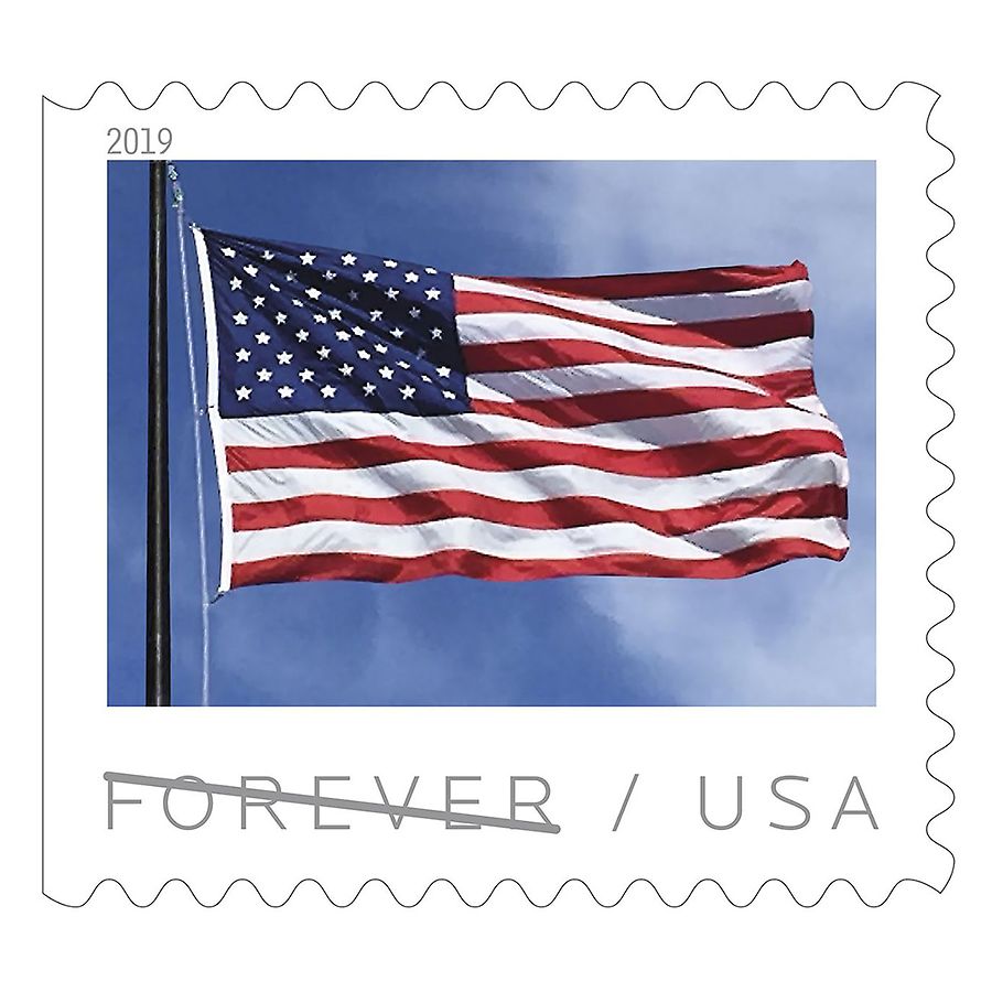 USPS Forever US Flag Postage Stamp 2019 