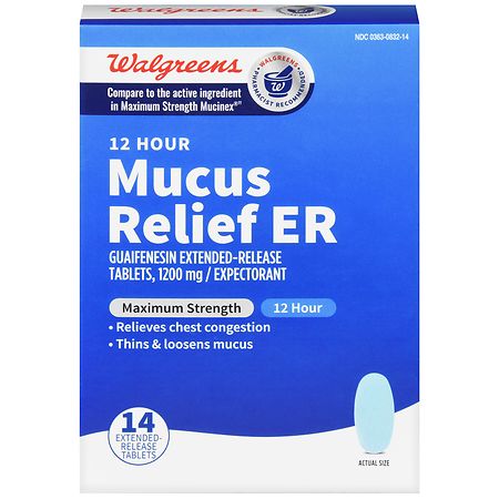 Walgreens Mucus Relief Er 1200 Mg Tablets