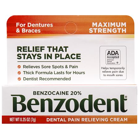 benzodent dental pain relieving cream 1 oz