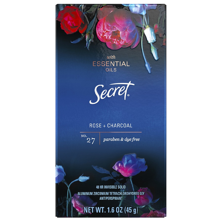  Secret Essential Oil Antiperspirant Invisible Solid Rose & Charcoal 