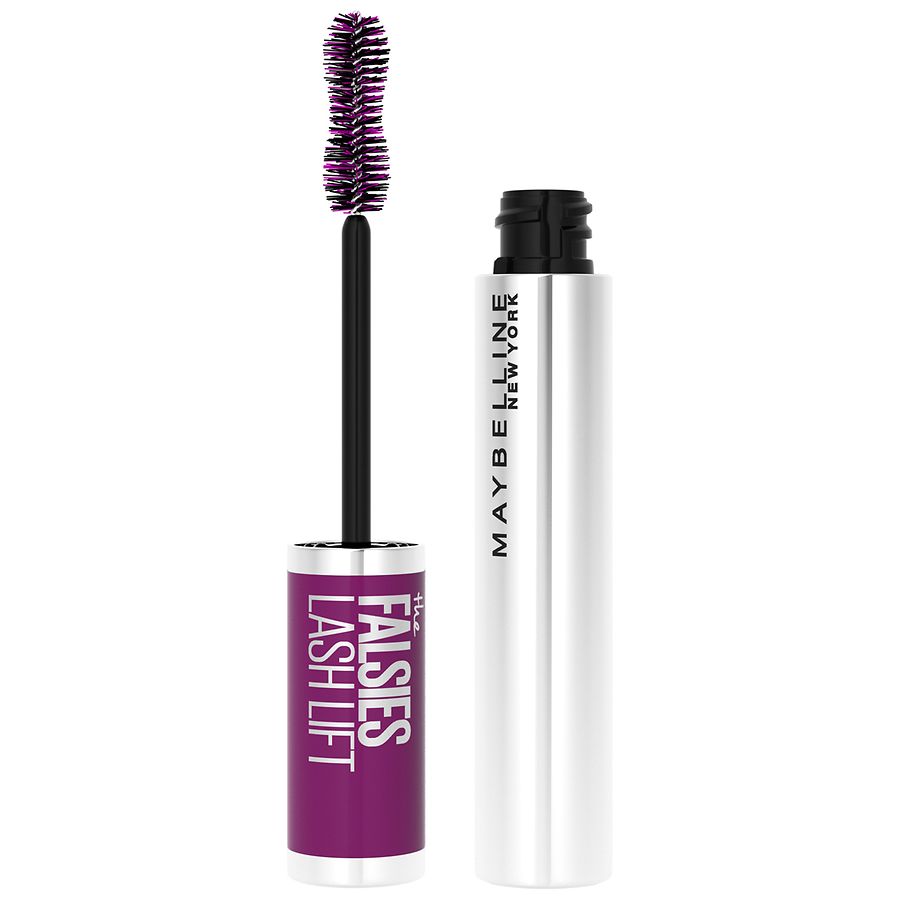  Maybelline The Falsies Lash Lift Washable Mascara Eye Makeup, Blackest Black 