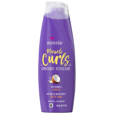 (of pack 3) Aussie Miracle Curls Coconut Conditioner, Paraben Free, 12.1 fl oz