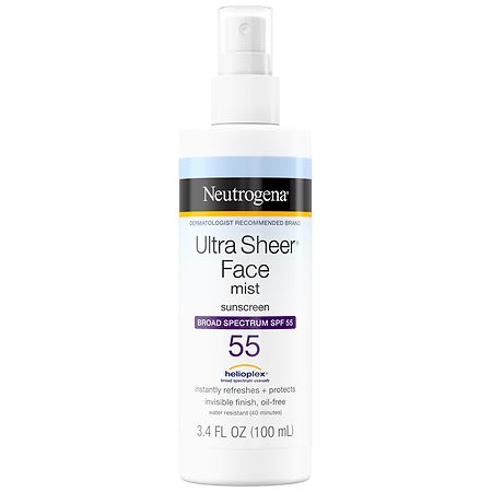 Ultra Sheer Face Mist Sunscreen Spray Spf 55