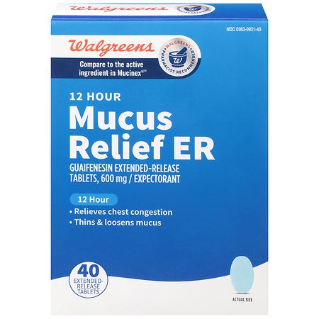 Walgreens Mucus Relief Er 600 Mg Tablets