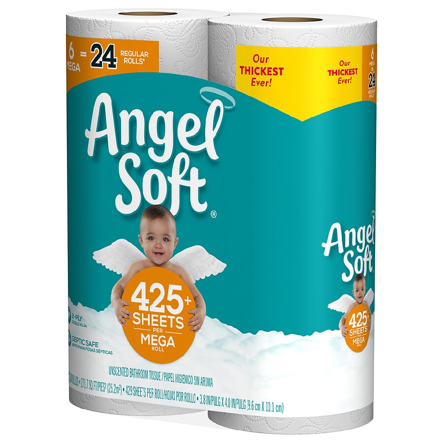 Angel Soft Bath Tissue 6 Mega Rolls Walgreens
