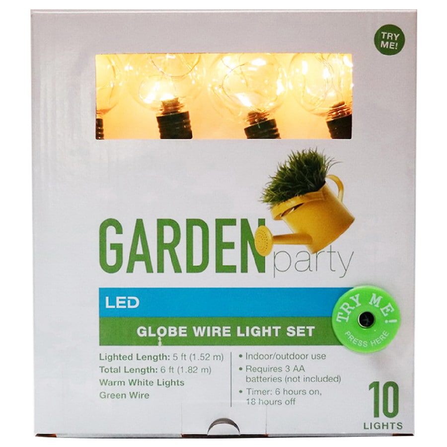 Garden Party Led G40 Globe Wire Light Set Walgreens