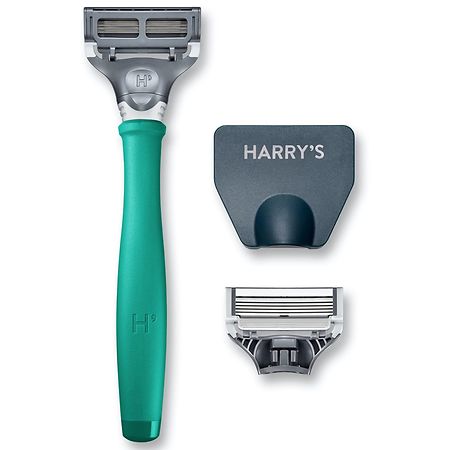 Harry's Men's Razor: Tropical Green Handle and 2 Razor Blade Refills