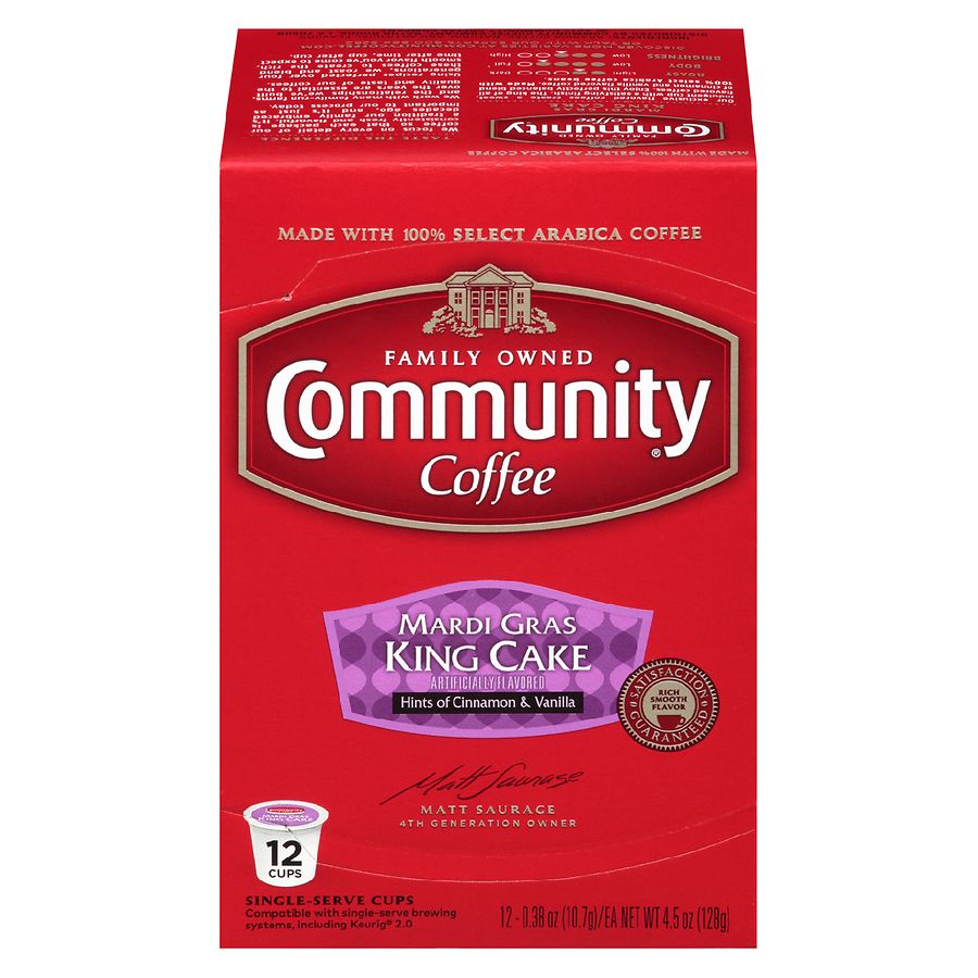 Community Coffee Single Serve Cups Mardi Gras King Cake Walgreens