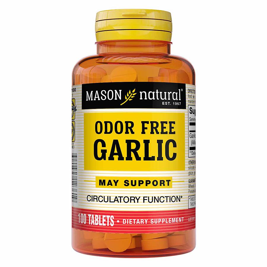 Mason Natural Garlic Odor Free Tablets