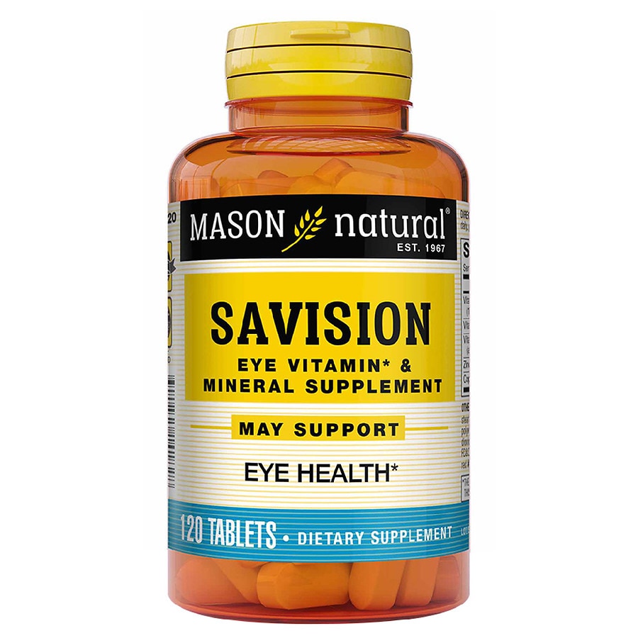  Mason Natural Savision Eye Vitamin & Mineral Supplement Tablets 