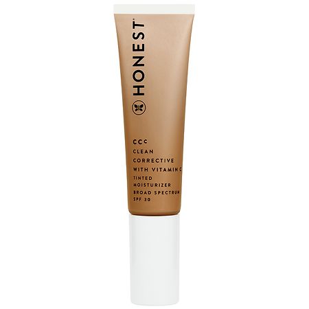 Honest Beauty Clean Corrective with Vitamin C Tinted Moisturizer Broad Spectrum SPF 30, Medium  VEGAN  6-in-1 Multitasker  Blue Light Defense  Chemical Sunscreen Free & Dermatologist Tested  1oz