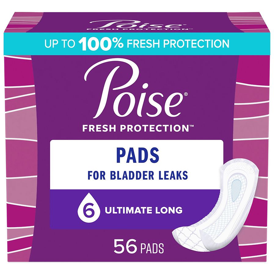 Poise Postpartum Incontinence Pads, Ultimate Absorbency, Long, Original Design