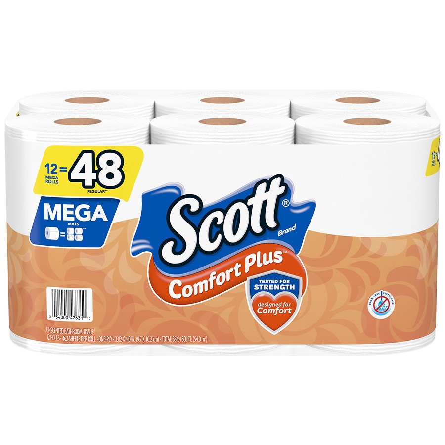  Scott ComfortPlus Mega Rolls Bath Tissue 