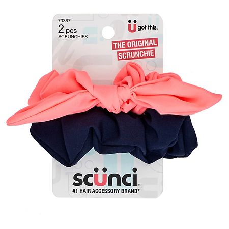 Scunci Scrunchies Pink and Navy