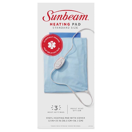 UPC 053891134019 product image for Sunbeam Moist/Dry Heating Pad, Light Blue, Standard Size - 1.0 ea | upcitemdb.com