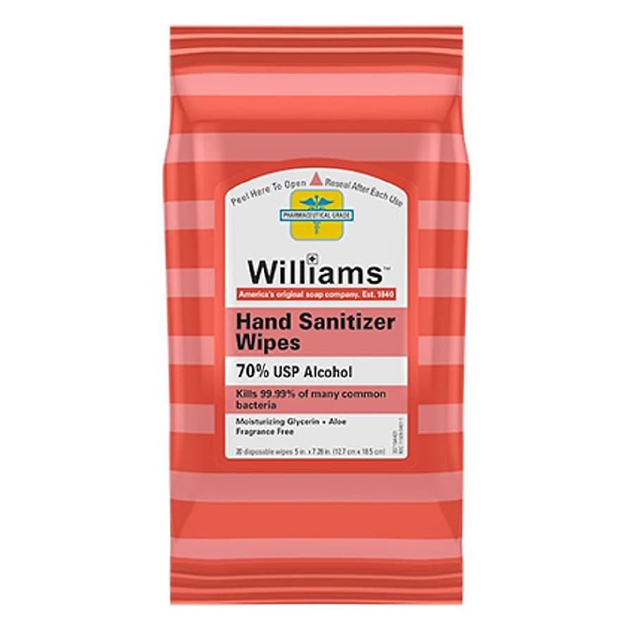  Williams Hand Sanitizer Wipes 