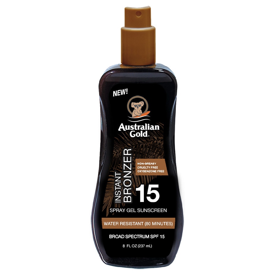  Australian Gold SPF 15 Spray Gel Sunscreen with Instant Bronzer 