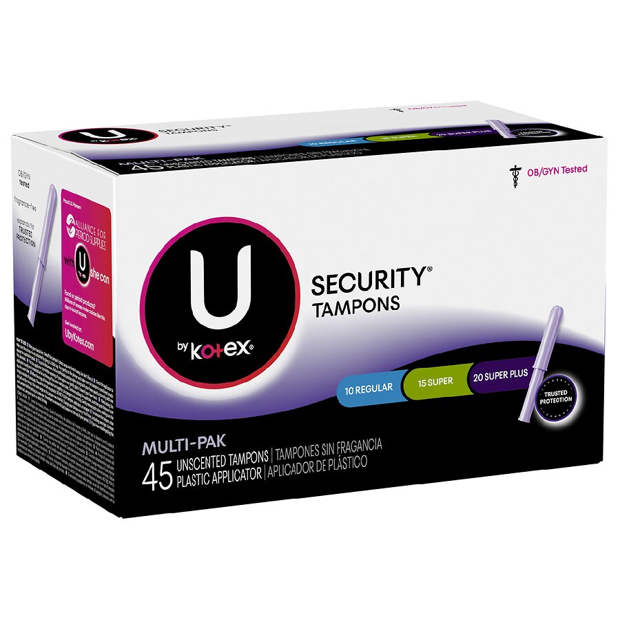 Security Tampons Multipack Regular Super Super Plus Absorbency Unscented Walgreens