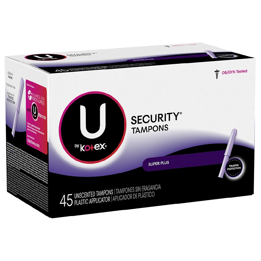 Security Tampons Super Plus Absorbency Unscented Walgreens