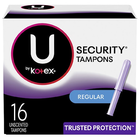 U BY KOTEX PREMIUM SECURITY TAMPONS REGULAR 16