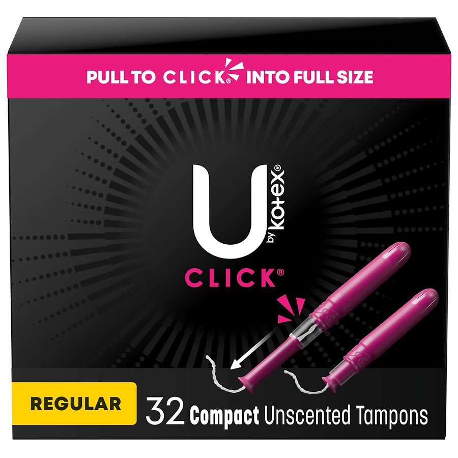 U By Kotex Compact Tampons Regular Absorbency Unscented Walgreens