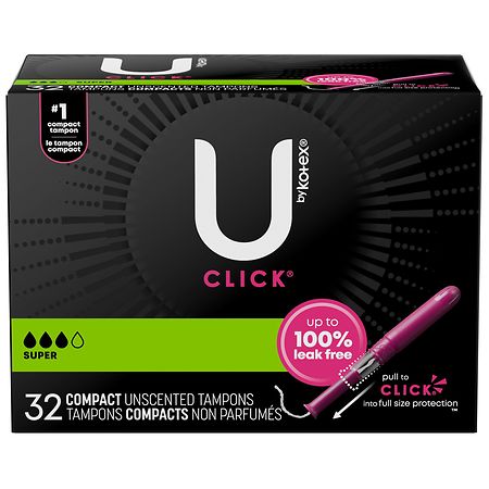 U By Kotex Compact Tampons Super Absorbency Unscented Walgreens