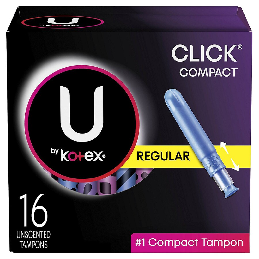  Click Compact Tampons, Regular Absorbency, Unscented 