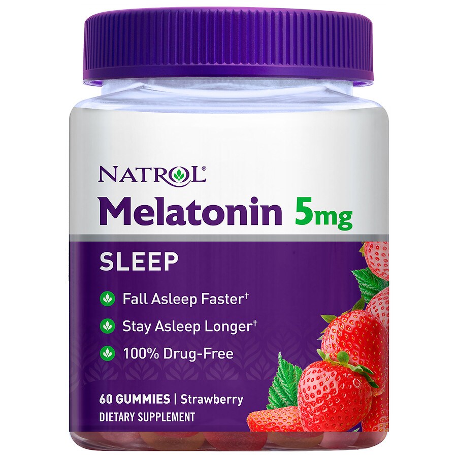 Natrol Melatonin 5mg, Sleep Support, Gummies Strawberry