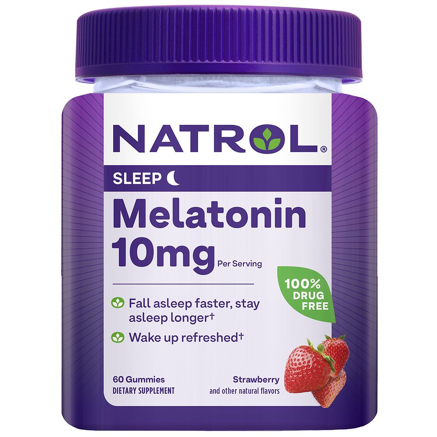 Natrol Melatonin 10mg, Sleep Support, Gummies Strawberry