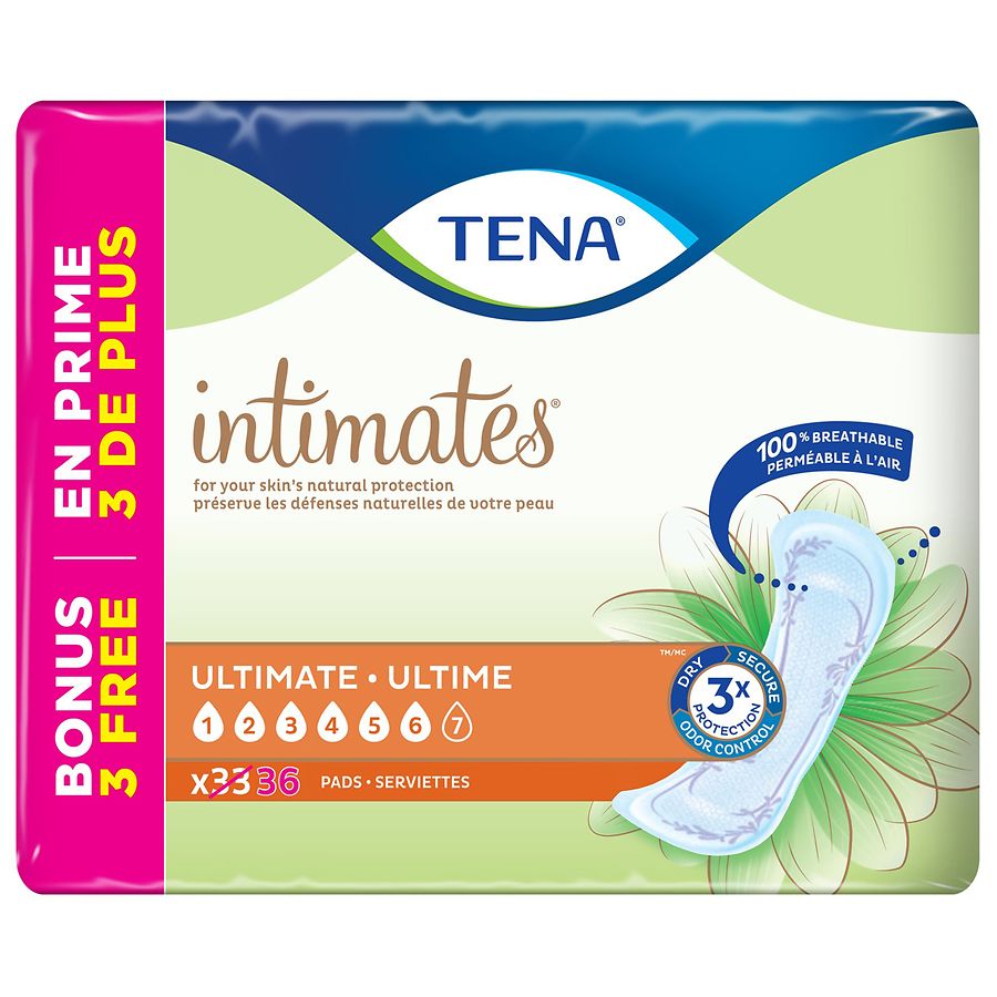  Tena Serenity Intimates Ultimate Absorbency Bladder Control Pad, Regular 